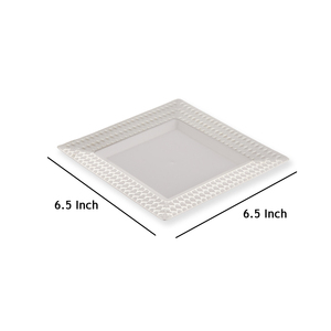 BPA miễn phí rèn thiết kế Dot rim nhựa tấm vuông tùy chỉnh màu sắc nhựa món ăn cho Đảng Wedding - Product Image 2