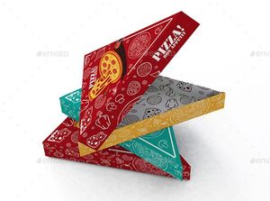 Boîte à pizza personnalisée en carton <span class=keywords><strong>blanc</strong></span>, boîtes à pizza triangulaires - Product Image 2