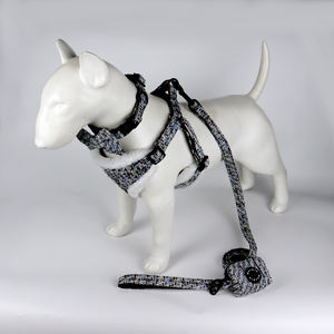 Arnés de lujo para mascotas 2024 para perro, arnés de terciopelo de peluche <span class=keywords><strong>Sherpa</strong></span> personalizado, conjunto de correa de arnés para perro de diseñador personalizado con <span class=keywords><strong>Collar</strong></span> de correa - Product Image 3