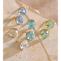 Boucles d'oreilles clous carrées en acier inoxydable avec cristaux K9, bijoux délicats et attrayants pour femmes, modèle XY 9052