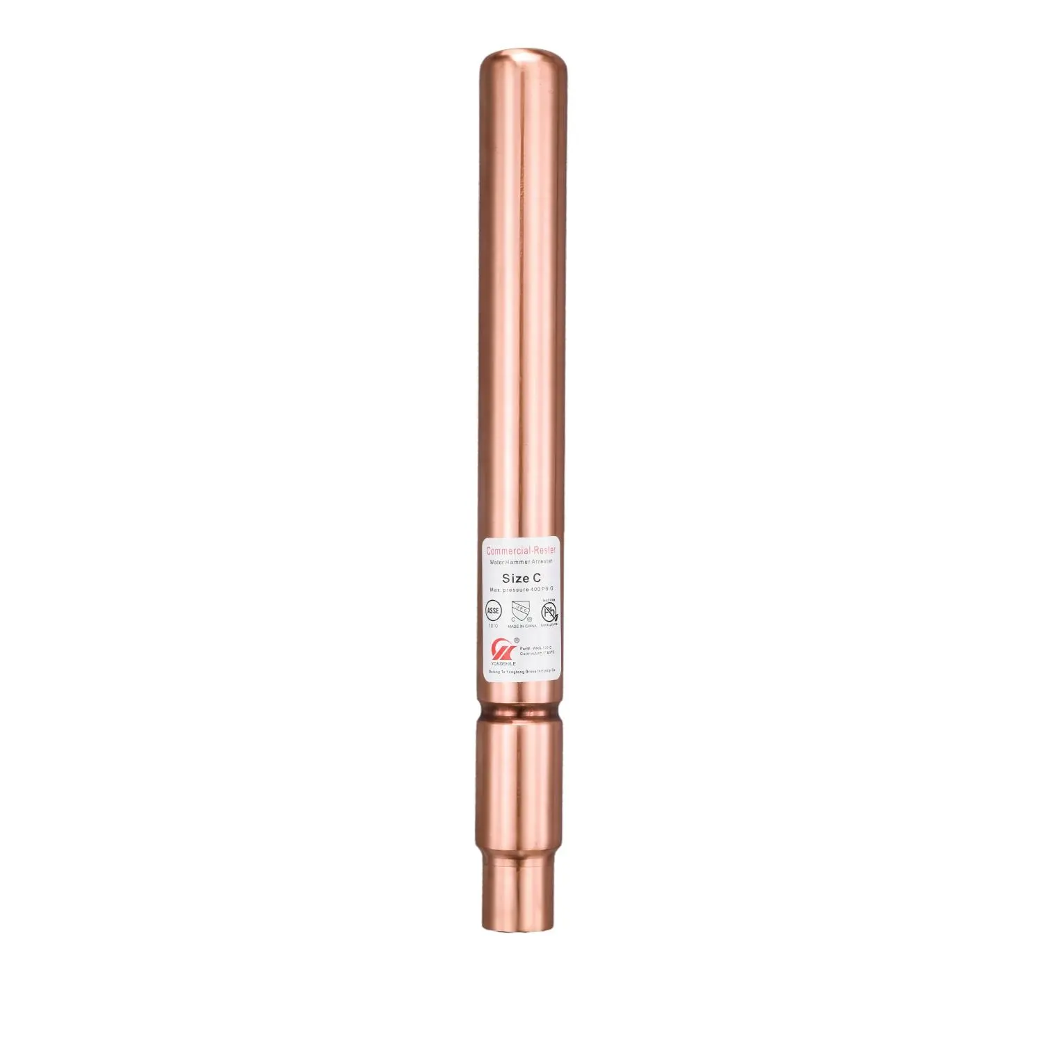 Commercial Copper Water Hammer Arrester Size C 1 Inch FTG MALE SWT Compact Lead Free 400 PSI