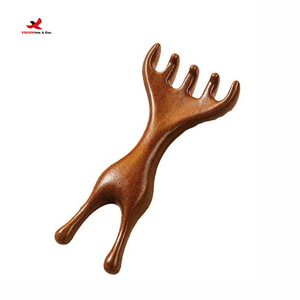 Masseur manuel du cuir chevelu HQ Mixed Proc Discount, cinq griffes, Gua Sha, peigne pour les méridiens, brosse en bois de santal, style classique, écologique - Product Image 2