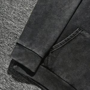 2025 Jacket Manufacturer Wholesales <b>Men's</b> Acid Washed Vintage Boxy <b>Hoodies</b>, Suitable for Hip-hop Street Style - Product Image 6