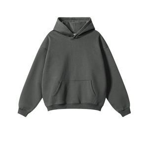 Sudadera Clásica de Algodón de 350g para Hombre, Estilo Holgado con Hombros Caídos, con Bolsillo, Transpirable, Colores y Logotipo Personalizables - Product Image 2
