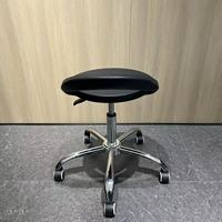 Tabouret de bar classique en PU noir avec support lombaire, chaises de bar de travail esthétiques pour club, magasin, bureau, salle d'exposition, salle d'attente, boutique