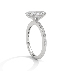 Bague de Fiançailles, de Promesse, d'Anniversaire ou de Mariage en Or Romantique avec Diamant Clair Taille Marquise, Bijou de Luxe, Cadeau Idéal pour Fête - Product Image 2