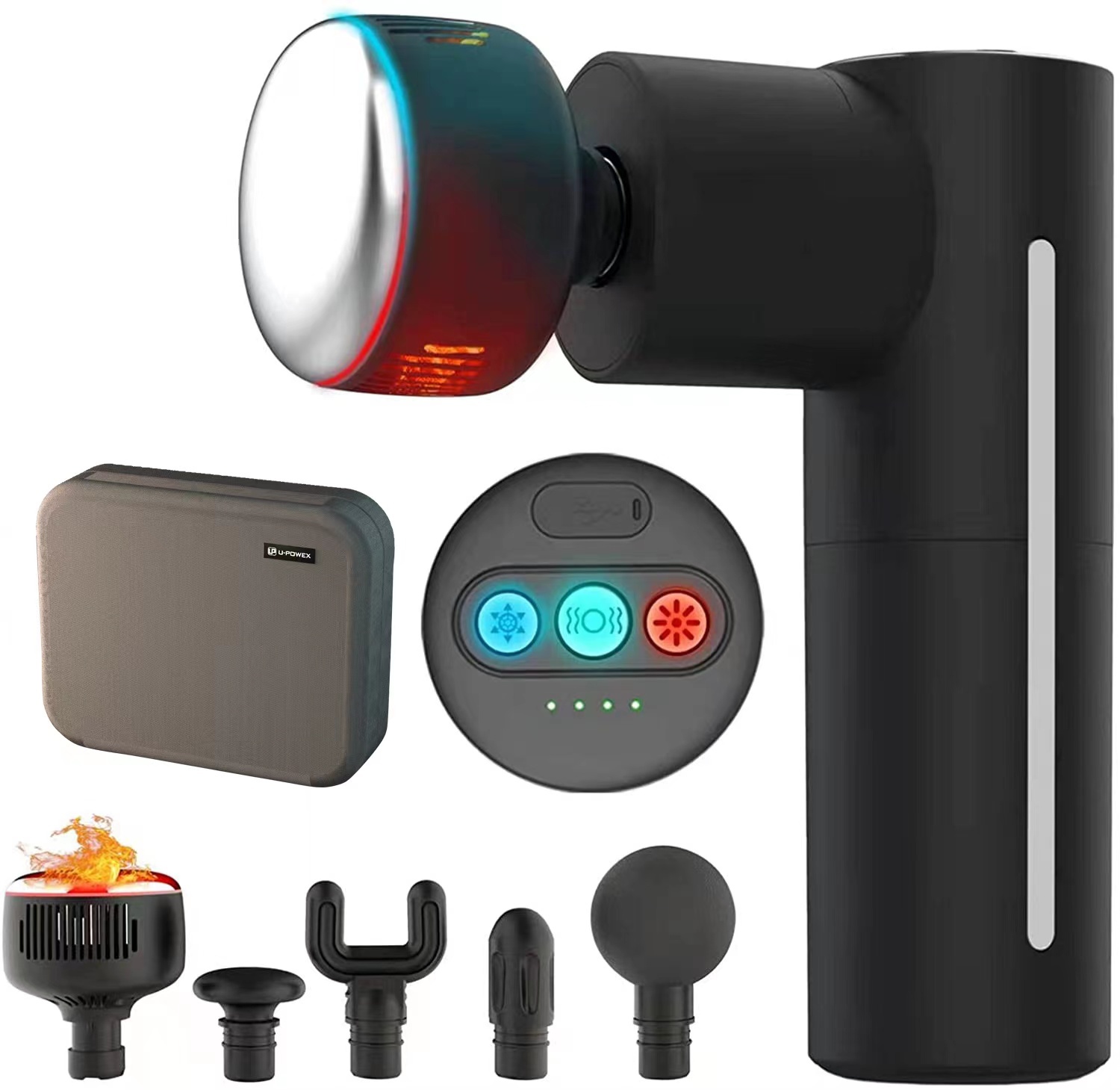 Professional Mini Massage Gun – Hot & Cold Thermal Cooling Heating Percussion Massager