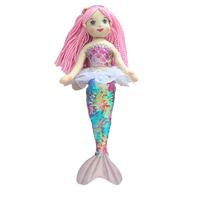 Poupée sirène en peluche à paillettes vives de la série Fantasy, jouet animal personnalisé, cadeau pour filles de 2 à 14 ans+, peluche douce de 45 cm, vente chaude