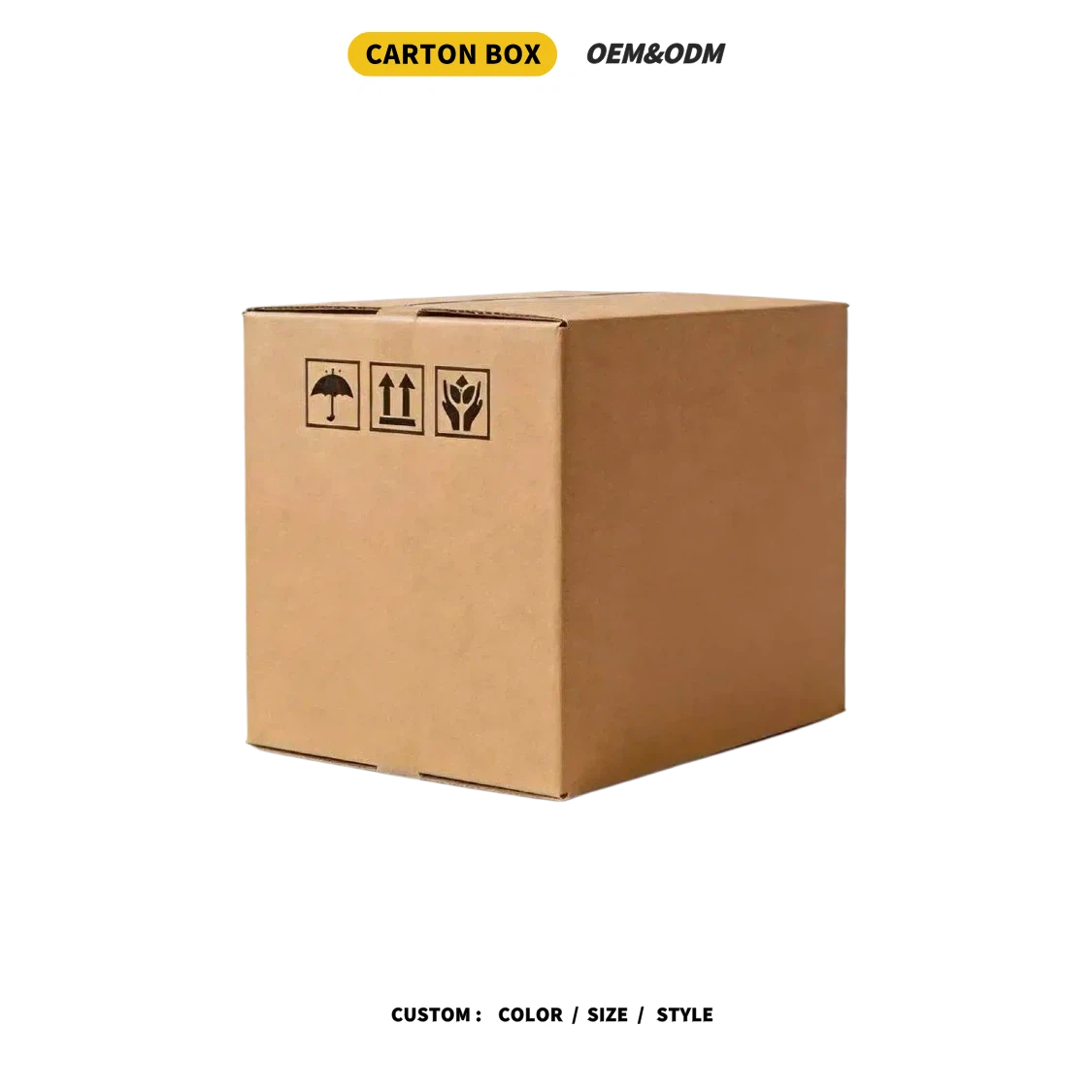 Hot Selling 5-Ply Corrugated Carton for Fragile Goods Shipping Handling Portable Eco-Friendly Recyclable Clear Labeled Custom