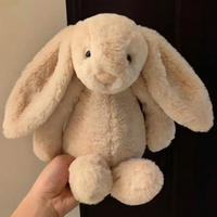 Jellcatt UK Lapin en peluche à longues oreilles, neutre, pastel, pour cadeau de fête de Thanksgiving