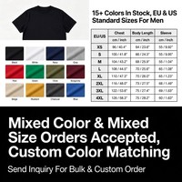T-shirt Streetwear Stone Wash Vintage Coupe Boxy Coton Lourd 100% Grande Taille Vente en Gros pour Hommes
