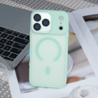 Coque de téléphone de haute qualité en TPU+PC+Métal magnétique mat, charge sans fil, antichoc, design luxueux, 12 couleurs, pour 17 16 15 14 Pro Max