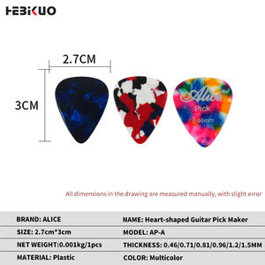 Púas de Guitarra <span class=keywords><strong>Alice</strong></span> AP-A de Alta Calidad, Aptas para Principiantes, de 0.71mm, Texturizadas, para Práctica Autodidacta - Product Image 3