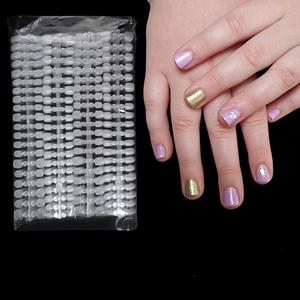 ปลายเล็บสำหรับเด็กเคลือบด้านสองด้านยาว40ชิ้น/แถบสำหรับทำเล็บมือปลอมติดป้ายได้ตามต้องการ - Product Image 1