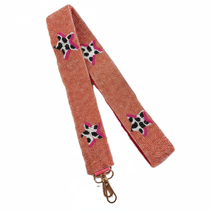 Sangle de sac à bandoulière faite à la main avec perles de rocaille et broderie de fil Sangle de sac perlée colorée avec des motifs ethniques faits à la main - Product Image 1