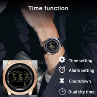 Montre numérique de luxe North Edge pour homme, étanche, sportive, chronomètre, affichage de la date, bracelet en silicone, 5 BAR, haute qualité, livraison directe