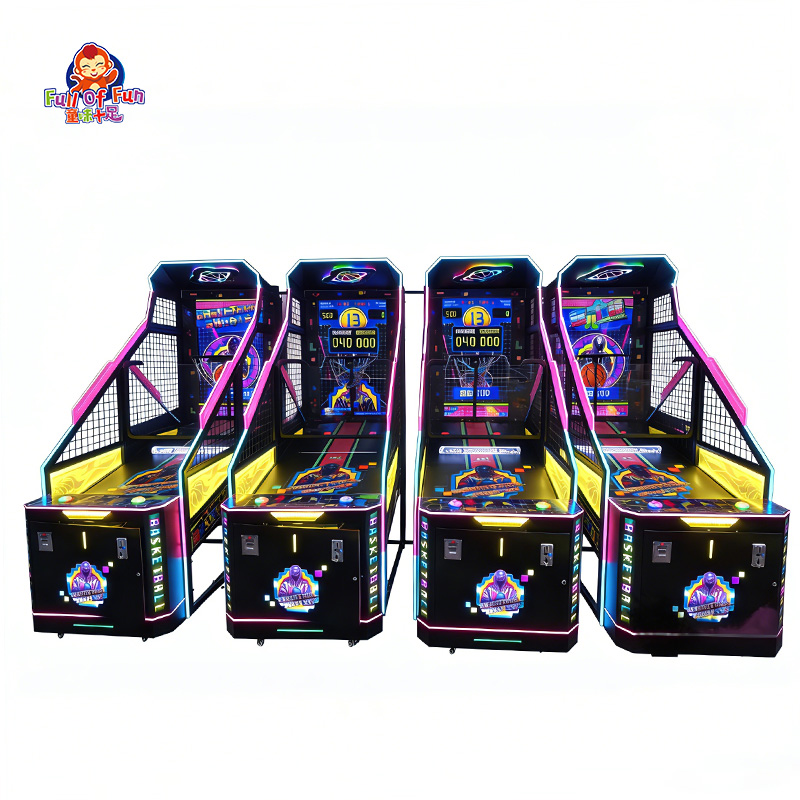 Commercial Basketball Shooting Arcade Machine Coin Operated Game for Family Entertainment Center