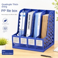 Organizador de Archivos de Escritorio A4, Soporte para Documentos de Plástico Grueso, Caja de Almacenamiento de Archivos Minimalista, Venta al Por Mayor