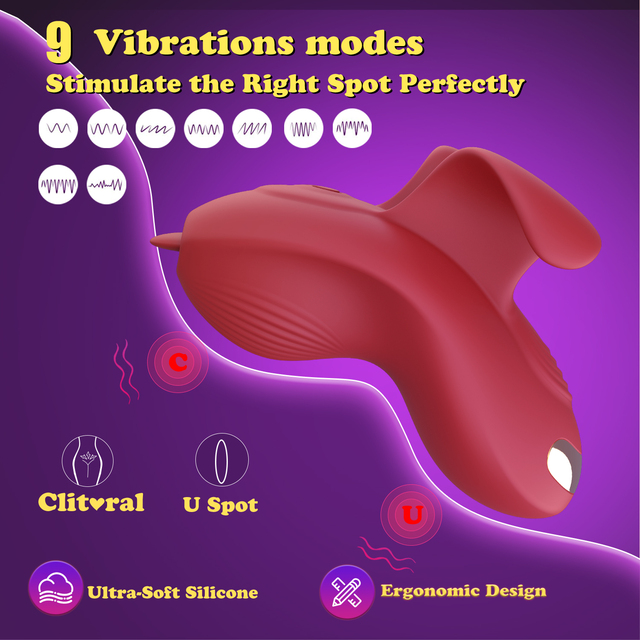 YAQU 9-Frequency Vibration APP-Controlled Mini Portable IPX7 Waterproof Magnetic-Charging G-Spot Vibrator for Female
