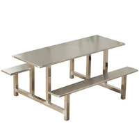 Table et chaises de cantine pour le personnel, chaise et table de cantine, tables et chaises de salle à manger scolaire, table à manger avec banc