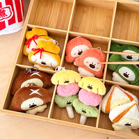 En gros Porte-clés en peluche chiot Oden Kawaii, mini chien en peluche doux, breloque de sac, pendentif décoratif mignon pour sac à dos, cadeau