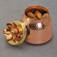 Nouvelles boîtes Matka indiennes en cuivre, magnifiques boîtes Matka pour cadeaux de mariage, pots à fruits secs, boîtes décoratives