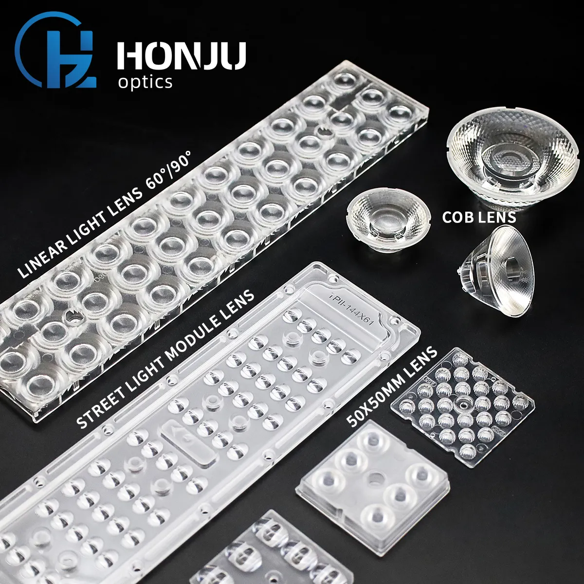 Honzhu Manufacturing 90度光学プラスチックライト屋内PMMAモジュールLED交換用リニアレンズ