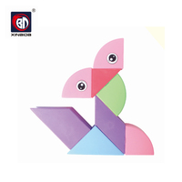 Magnet 3D Tangram montesori mainan puzzle magnetik, pembelajaran edukasi mainan pengajaran untuk anak-anak