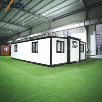 Maison modulaire préfabriquée rapide à assembler de 40 pieds, espace de vie extensible, maison conteneur avec 3 chambres pour l'Australie et les États-Unis
