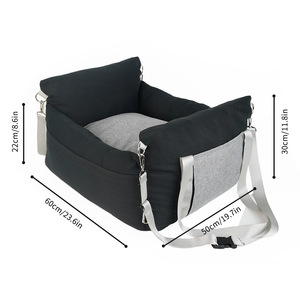 Transportín de Viaje Portátil de Lujo con Diseño Sólido, Impermeable, Cama Elevada para Perros y Gatos Pequeños, Asiento de Coche Suave para Mascotas - Product Image 3