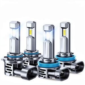 Ampoule LED H11 9005 12V, ajustement direct 1:1, taille mini, 70000LM, feux antibrouillard combinés H8/H9 HB3 avec ventilateur de refroidissement, IP68, lot de 4 - Product Image 1