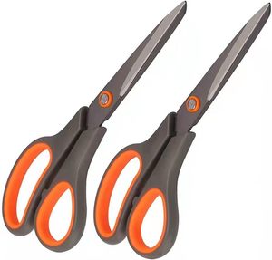 All-Purpose 8 Inch Office Scissors Metal <b>Paper</b> Scissors for Kids With Ergonomic Handle - Product Image 1