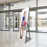 Pantalla LED Mini de 1920*640 a Todo Color, P2.5mm, Pantalla Digital LED para Interiores, HDR 3000:1, WiFi/USB, Reproductor de Publicidad Plegable Tipo Póster