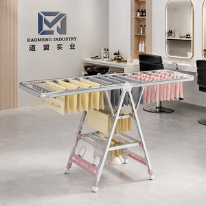 ราวตากผ้าสแตนเลสพับได้ 170 ซม. ราวแขวนผ้าอเนกประสงค์สำหรับร้านเสริมสวย - Product Image 1