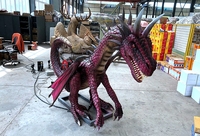 Dragon Animatronic Western Smoke Spray Modèle de dragon réaliste pour le divertissement des enfants Trampoline Park Decoration