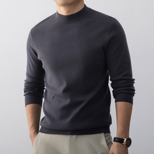 Suéter Masculino de Tricô Quente para Outono/Inverno, Gola Alta, Estilo Old Money, Camisa Base de Manga Longa, Moda de Alta Qualidade - Product Image 2