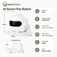 Robot de compagnie IA avec caméra HD, interaction vocale, jouet laser, évitement automatique d'obstacles et auto-recharge pour chats et chiens