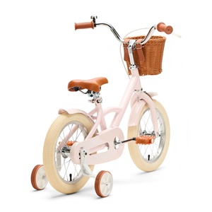 <span class=keywords><strong>Vélo</strong></span> pour filles de 18 pouces, style rétro vintage, avec panier, roues d'apprentissage, sonnette, suspension rigide, rose, pour filles de 14 ans - Product Image 2