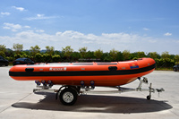 Vente directe d'usine bonne qualité 480cm Sport RIB bateaux gonflables Orca Hypalon aluminium V profond pour fibre de verre croisière pêche