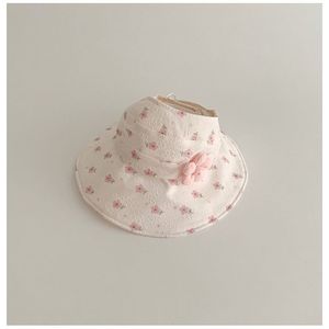 Chapeau de soleil pour bébés filles, avec motif floral, visière à large bord, ouverte, respirante, protection UV, pour les tout-petits et les nourrissons - Product Image 4