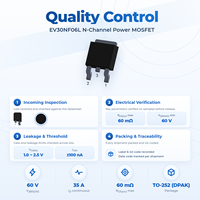 Transistor MOSFET à canal N 60V 35A TO-252 (DPAK) pour commande de moteur à niveau logique, équivalent au convertisseur DC-DC STD30NF06L
