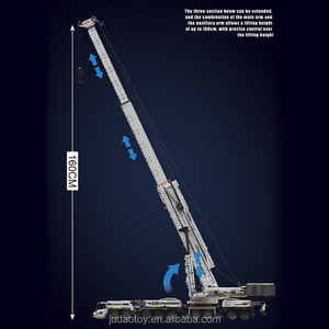 MOULD KING 17007 puzzle Mobil APP Lieboherr LTM11200 Crane Moc Brick Truck Mobil RC Kendaraan Teknik Mainan Anak Hadiah Edukatif - Product Image 5