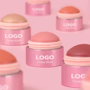 Hoge Kwaliteit Professionele Luxe Multi-Use Hete Roze Blush Balsem Schattige Mini Lip & Wangtint Romige Gloeiende Blush Donkere Huidtinten