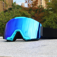 Lunettes de ski et de snowboard à lentille magnétique interchangeable anti-buée personnalisées OEM pour hommes et femmes