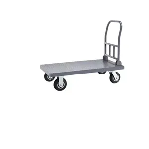 Flat Hand Push Trolley Folded Shopping Cart For Warehouse Goods Moving Warehouse High Quality Tool Hand Push Flat Cart Transport