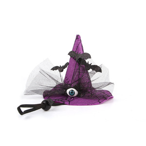 Sombrero <span class=keywords><strong>de</strong></span> <span class=keywords><strong>bruja</strong></span> para mascotas <span class=keywords><strong>de</strong></span> Halloween, decoración <span class=keywords><strong>de</strong></span> bola <span class=keywords><strong>de</strong></span> gato, sombrero puntiagudo <span class=keywords><strong>de</strong></span> encaje para accesorios <span class=keywords><strong>de</strong></span> fotomatón - Product Image 4