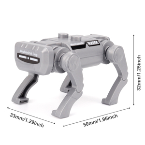 Chien mécanique MOC - Robot chien <span class=keywords><strong>de</strong></span> simulation avec pièces en <span class=keywords><strong>bois</strong></span> détachables pour assemblage par livraison aérienne, modèle en <span class=keywords><strong>bois</strong></span>, jouet en plastique ABS - Product Image 3