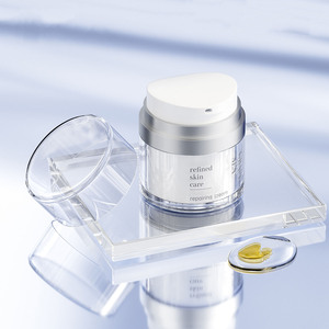 New Custom Large Capacity Vacuum Set 50g Electroplated Bright Silver <b>Squeeze</b> Jar 80-120ml Refillable Lotion <b>Bottle</b> - Product Image 3