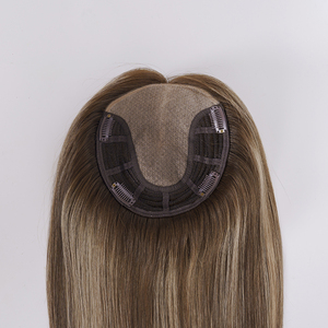 Nguyên Nga Châu Âu Con Người Tóc Lụa Topper Với Máy Mở Sợi Ngang Tự Nhiên Tìm Kiếm Lụa Topper Cho Cô Gái Trắng Mỏng Tóc - Product Image 1