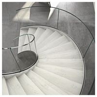 Escalier Courbé Moderne Prima Interior Haute Résistance avec Marches en Bois pour Villa et Projets